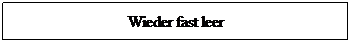 Textfeld: Wieder fast leer

